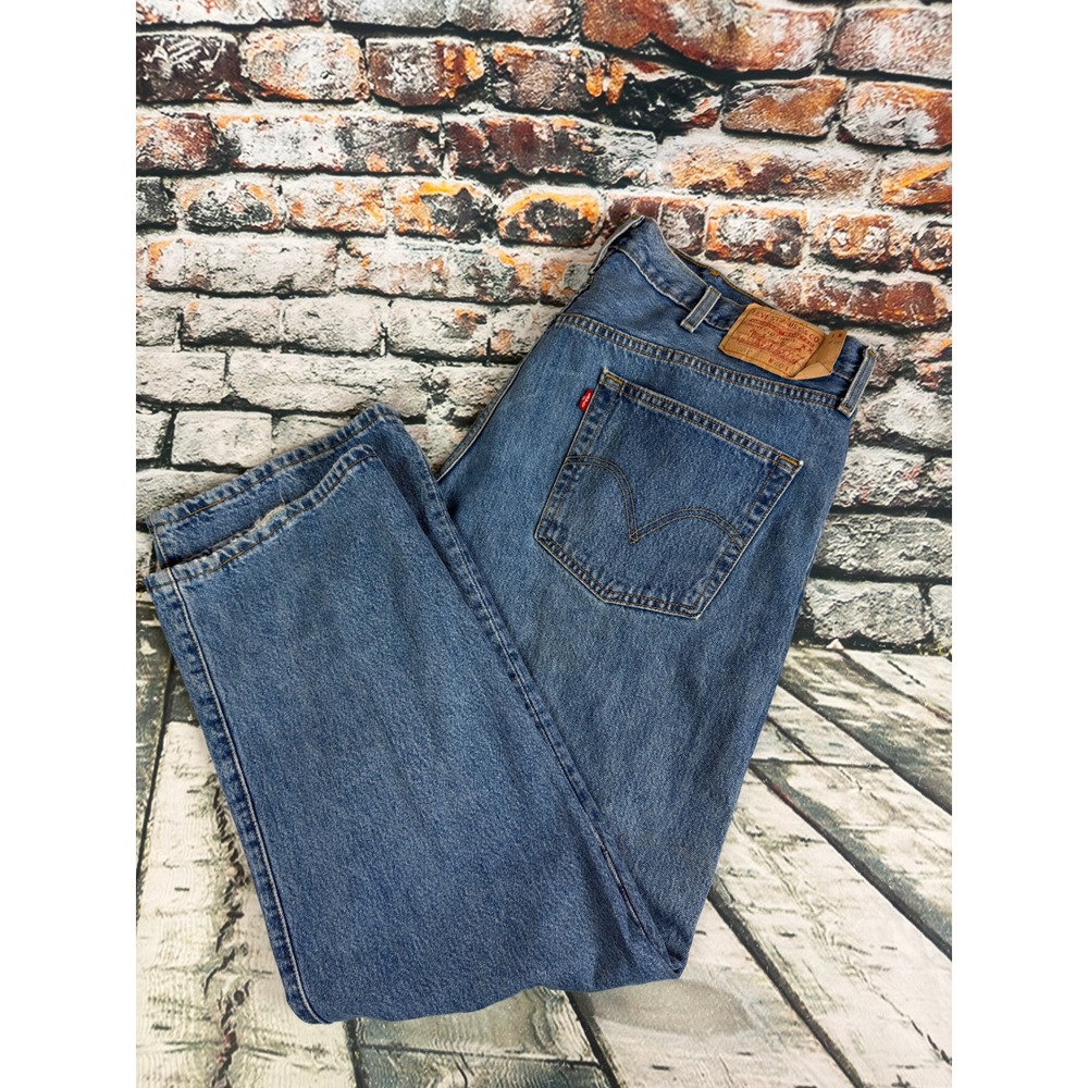Levis 501 Original Fit Blue Denim Jeans Mens 40x30 Straight Leg Button Fly Egypt